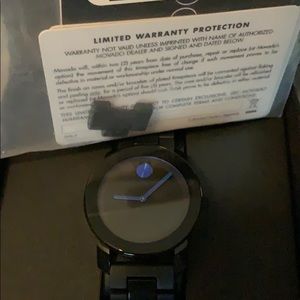 Movado black wore once when bought